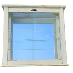 Pamono Small French Wall-Mounted Display Case in Painted Wood, 1920s Discount