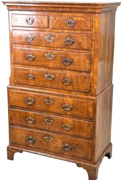 Pamono Small Georgian Walnut Tallboy, 1720 Online