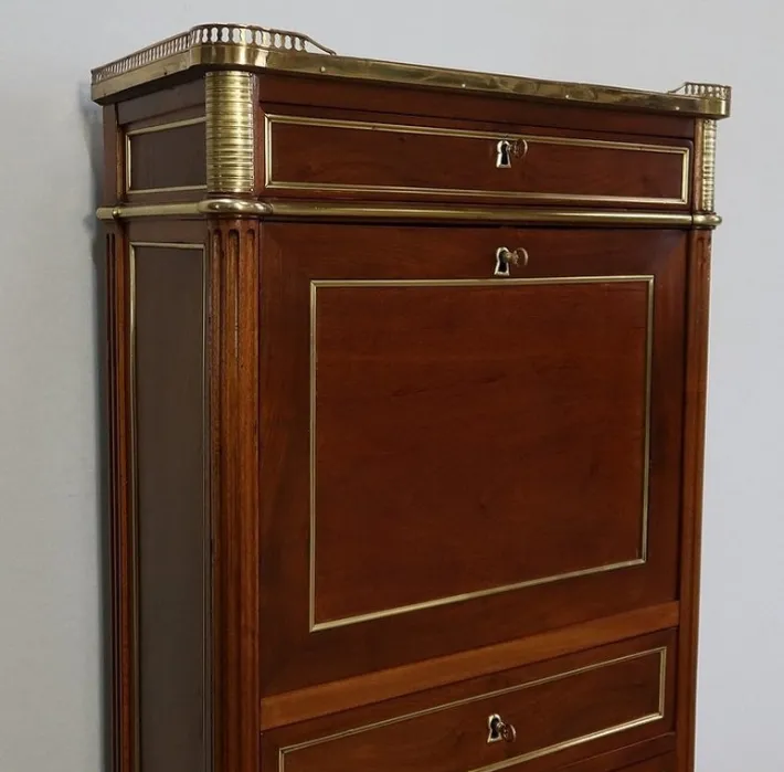 Pamono Small Louis XVI Mahogany Secretary Sale