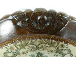 Pamono Small Mahogany and Tapestry Rocking Chair, 1890s Sale
