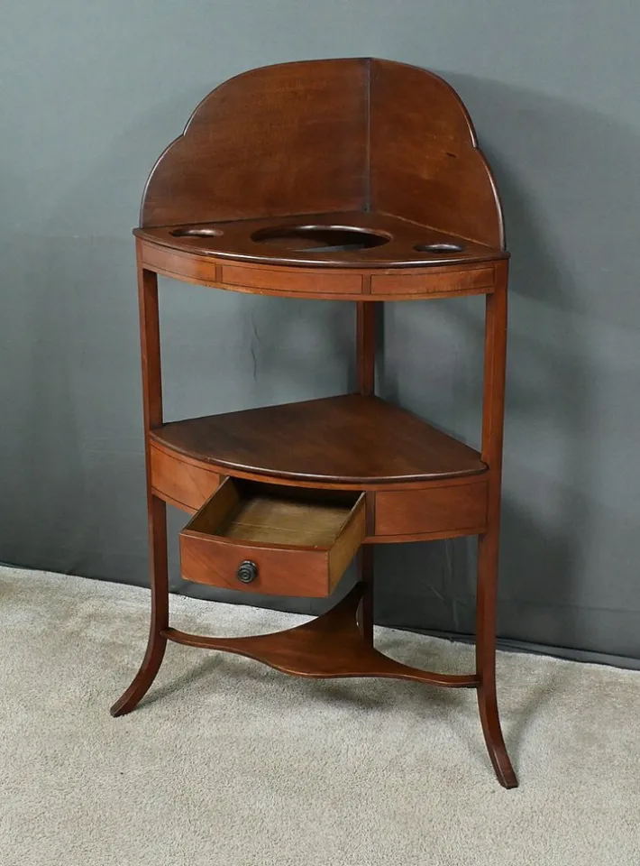 Pamono Small Mahogany Corner Vanity Unit, Early 20th Century Discount