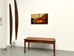 Pamono Small Oak and Cherry Table, 1950s Online