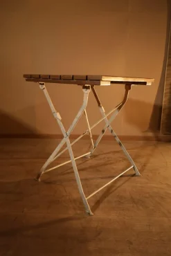 Pamono Small Sanded and Varnished Garden Table