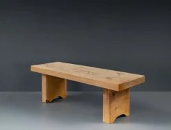Pamono Small Softwood Bench, 1950s New