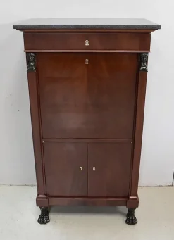 Pamono Small 19th Century Retour d’Égypte Mahogany Veneer Secretaire Outlet