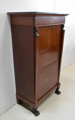 Pamono Small 19th Century Retour d’Égypte Mahogany Veneer Secretaire Outlet