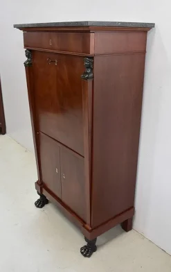 Pamono Small 19th Century Retour d’Égypte Mahogany Veneer Secretaire Outlet