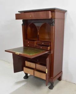 Pamono Small 19th Century Retour d’Égypte Mahogany Veneer Secretaire Outlet