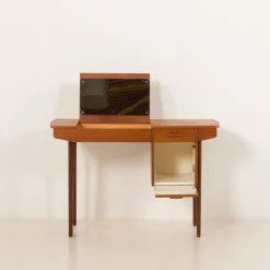 Pamono Small Vintage Desk with Hidden Vanity from Olholm Mobler, 1960s Hot