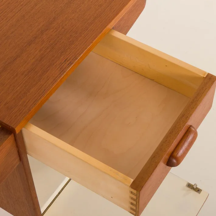 Pamono Small Vintage Desk with Hidden Vanity from Olholm Mobler, 1960s Hot
