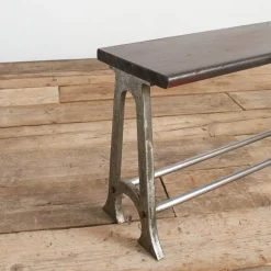 Pamono Small Vintage School Locker Room Storage Bench, 1950s Hot