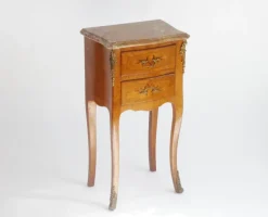 Pamono Small VintageLouis XV Nightstand with Marquetry Details, 1920s Clearance