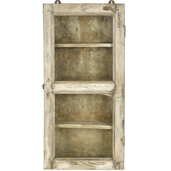 Pamono Small Wall Display Case in Patinated Wood Discount