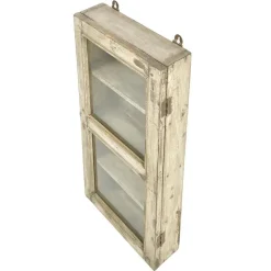 Pamono Small Wall Display Case in Patinated Wood Discount