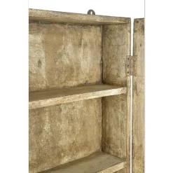 Pamono Small Wall Display Case in Patinated Wood Discount