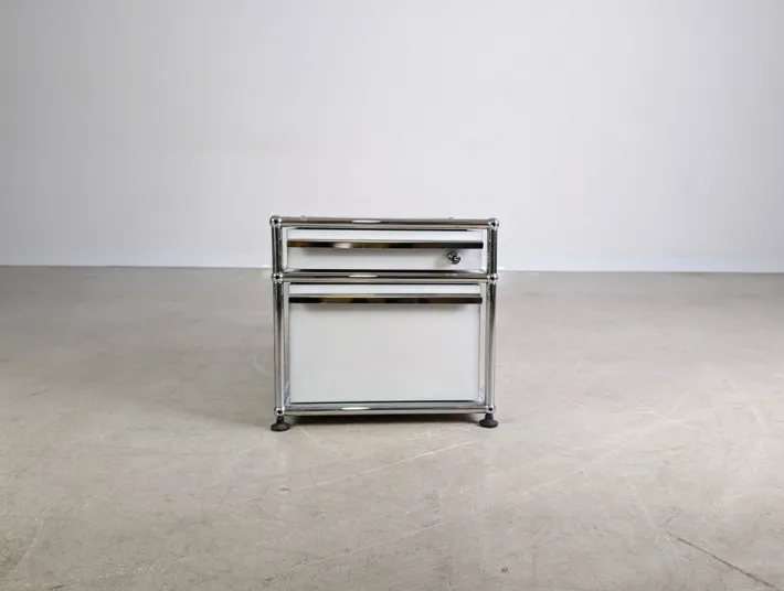 Pamono Small White Fritz Office Cabinet from USM Haller Discount