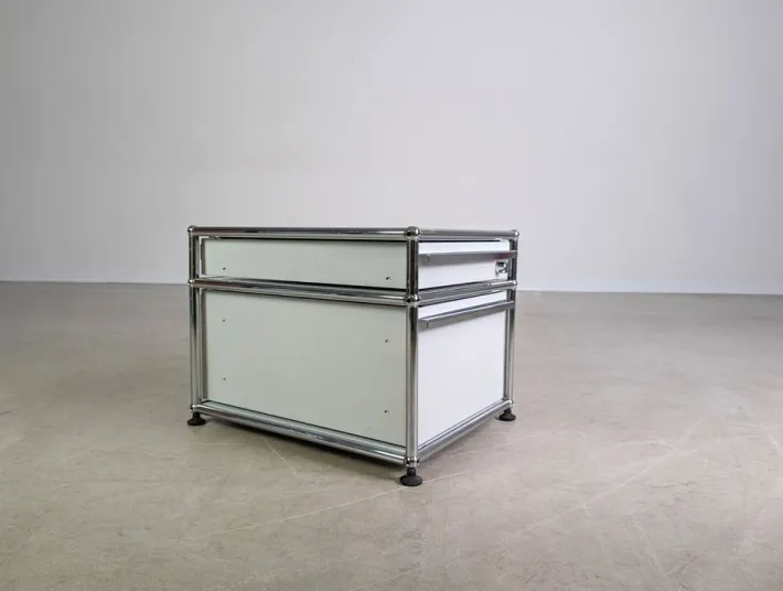 Pamono Small White Fritz Office Cabinet from USM Haller Discount