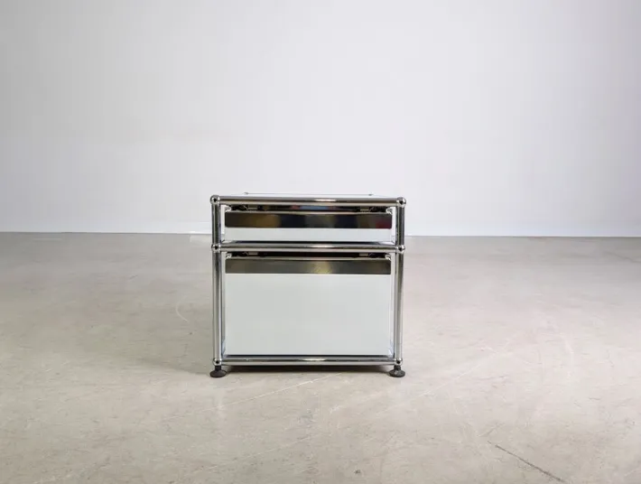 Pamono Small White Fritz Office Cabinet from USM Haller Discount