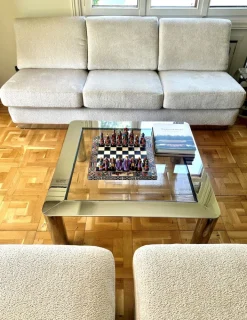 Pamono Sofa & Chairs attributed to Jacques Charpentier, 1970, Set of 3 Online