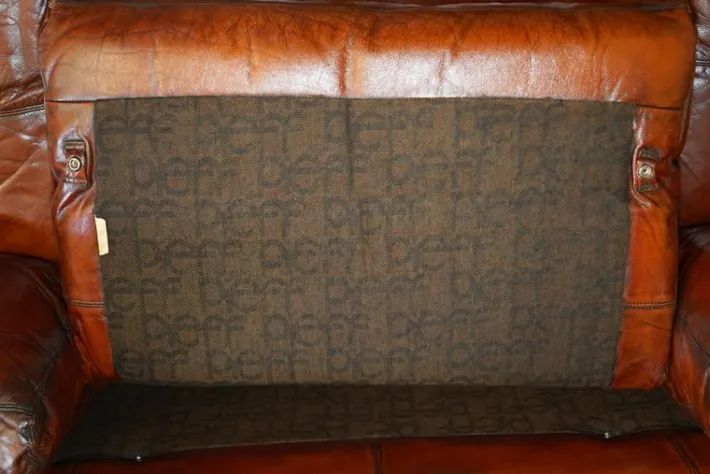 Pamono Sofa and Armchair Suite in Leather and Chrome, Set of 4 Clearance