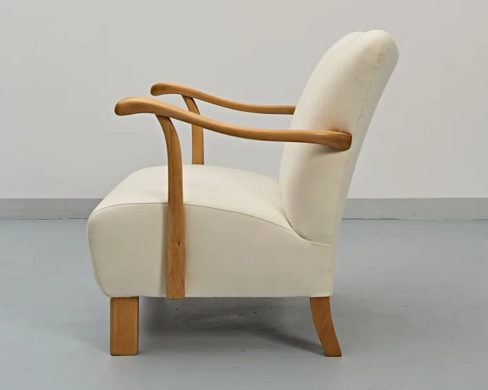 Pamono Sofa and Armchairs by Jindrich Halabala, 1930s, Set of 3 Hot