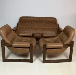 Pamono Sofa and Armchairs by Percival Lafer, 1960s, Set of 3