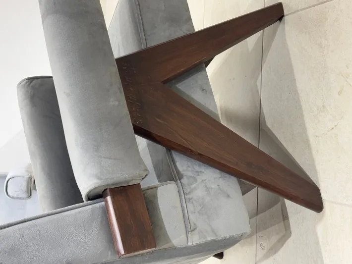 Pamono Sofa and Armchairs Set by Pierre Jeanneret from Pierre Jeanneret, 1952, Set of 3 Sale