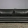 Pamono Sofa and Lounge Chair in Anthracite Leather from Valdichienti, 1970s, Set of 2