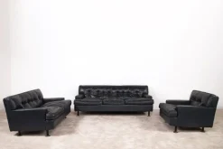 Pamono Sofas and Square Model Armchair by Marco Zanuso for Arflex, Italy, 1962, Set of 3 Outlet