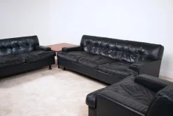 Pamono Sofas and Square Model Armchair by Marco Zanuso for Arflex, Italy, 1962, Set of 3 Outlet