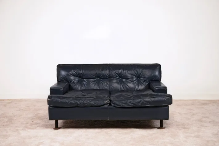 Pamono Sofas and Square Model Armchair by Marco Zanuso for Arflex, Italy, 1962, Set of 3 Outlet