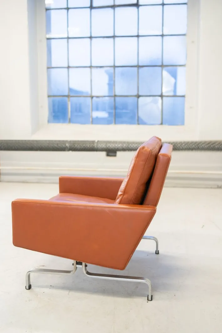 Pamono Sofas in Cognac Leather attributed to Paul Kjaerholm for Kold Christensen, 1970s, Set of 3 Clearance