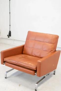 Pamono Sofas in Cognac Leather attributed to Paul Kjaerholm for Kold Christensen, 1970s, Set of 3 Clearance