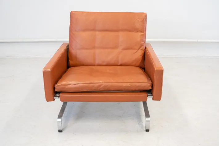 Pamono Sofas in Cognac Leather attributed to Paul Kjaerholm for Kold Christensen, 1970s, Set of 3 Clearance