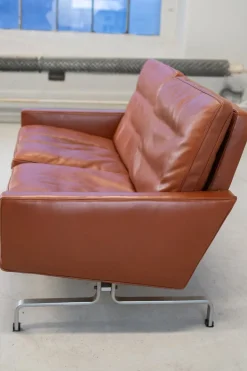 Pamono Sofas in Cognac Leather attributed to Paul Kjaerholm for Kold Christensen, 1970s, Set of 3 Clearance