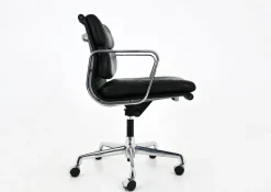 Pamono Soft Pad Chair in Black Leather by Charles & Ray Eames for Vitra, 1970s New
