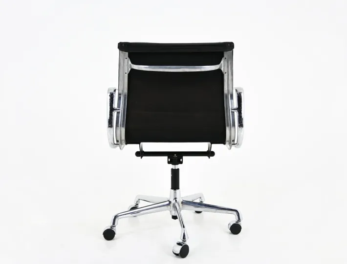 Pamono Soft Pad Chair in Black Leather by Charles & Ray Eames for Vitra, 1970s New