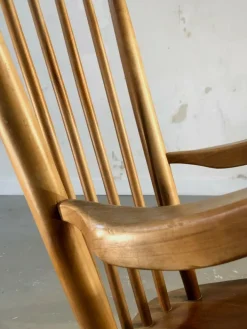 Pamono Solid Wood Rocking Chair, 1950s Sale