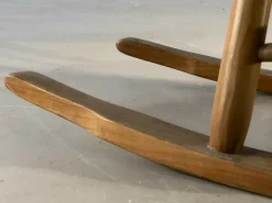 Pamono Solid Wood Rocking Chair, 1950s Sale