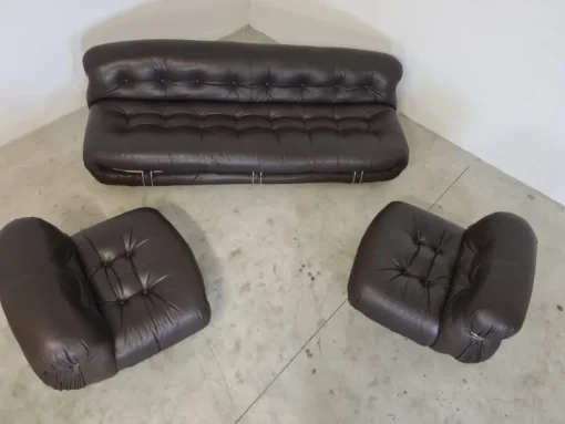 Pamono Soriana Living Room Set by Afra and Tobia Scarpa for Cassina, 1969, Set of 3 Best