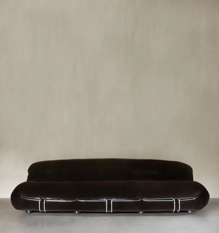 Pamono Soriana Sofa, Armchairs and Ottoman by Afra E Tobia Scarpa for Cassina, 1970s, Set of 4 Outlet