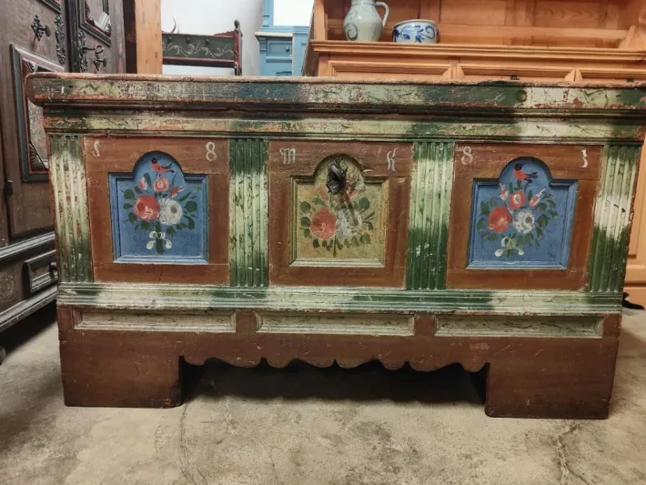 Pamono South Tyrolean Wedding Chest, 1883 Sale
