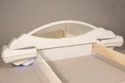 Pamono Space Age Bed in White Lacquered Wood from DBM Italia, 1970s Best