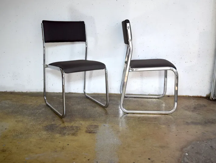 Pamono Space Age Chrome Chairs, Germany, 1970s, Set of 2 Outlet
