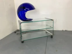 Pamono Space Age Glass Trolley Side Table from Gallotti & Radice, Italy, 1970s Clearance