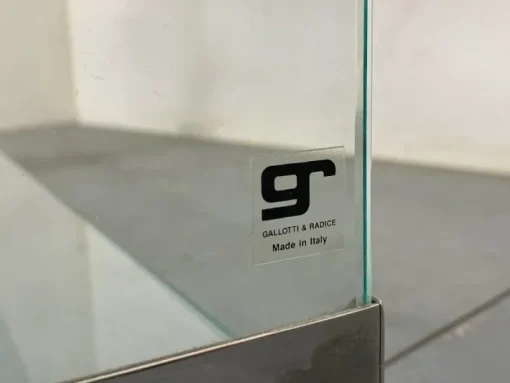 Pamono Space Age Glass Trolley Side Table from Gallotti & Radice, Italy, 1970s Clearance