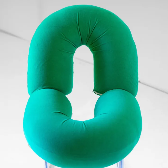 Pamono Space Age Italian Modern Desk Chair in Green Velvet and Chromed Metal, 1970s Hot