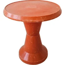 Pamono Space Age Orange Patio Table Model Diablo by Kovinoplastika, Former Yugoslavia, 1970s Sale