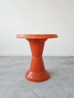 Pamono Space Age Orange Patio Table Model Diablo by Kovinoplastika, Former Yugoslavia, 1970s Sale
