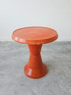 Pamono Space Age Orange Patio Table Model Diablo by Kovinoplastika, Former Yugoslavia, 1970s Sale